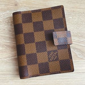 Authentic Louis Vuitton Damier Ebene Mini Agenda Case